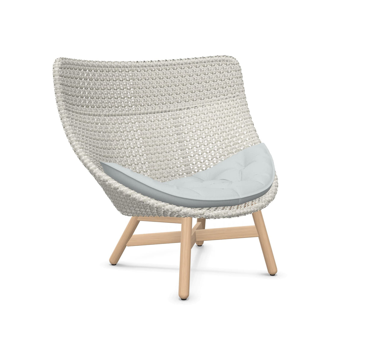 DEDON MBRACE Hochlehner Teak Gestell - Geflecht Sea Salt