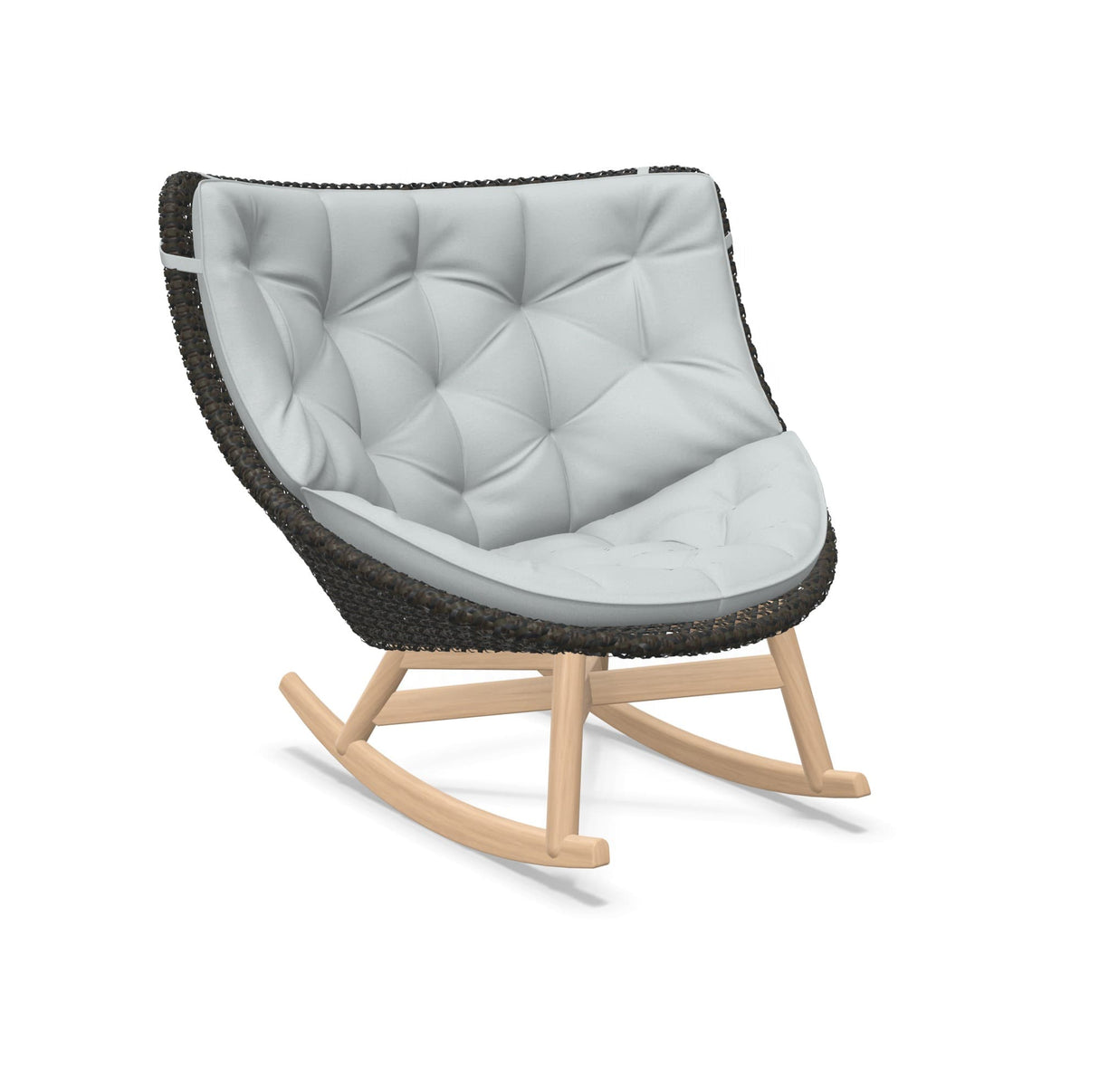 DEDON MBRACE Schaukelstuhl Teak Gestell - Geflecht Arabica