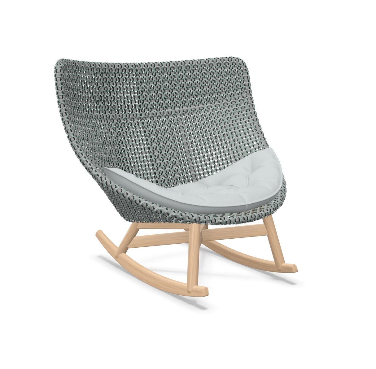 DEDON MBRACE Schaukelstuhl Teak Gestell - Geflecht Baltic