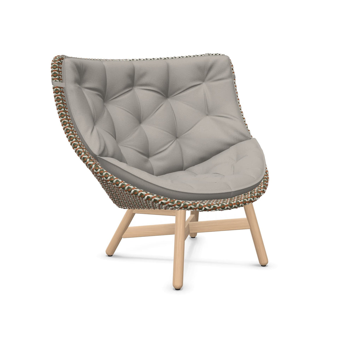 DEDON MBRACE Hochlehner Teak Gestell - Geflecht Chestnut