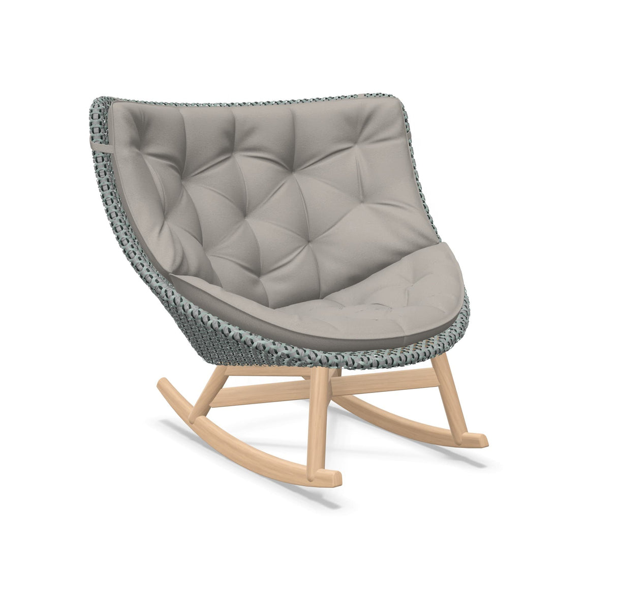 DEDON MBRACE Schaukelstuhl Teak Gestell - Geflecht Baltic