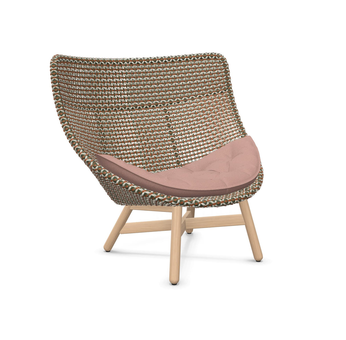 DEDON MBRACE Hochlehner Teak Gestell - Geflecht Chestnut