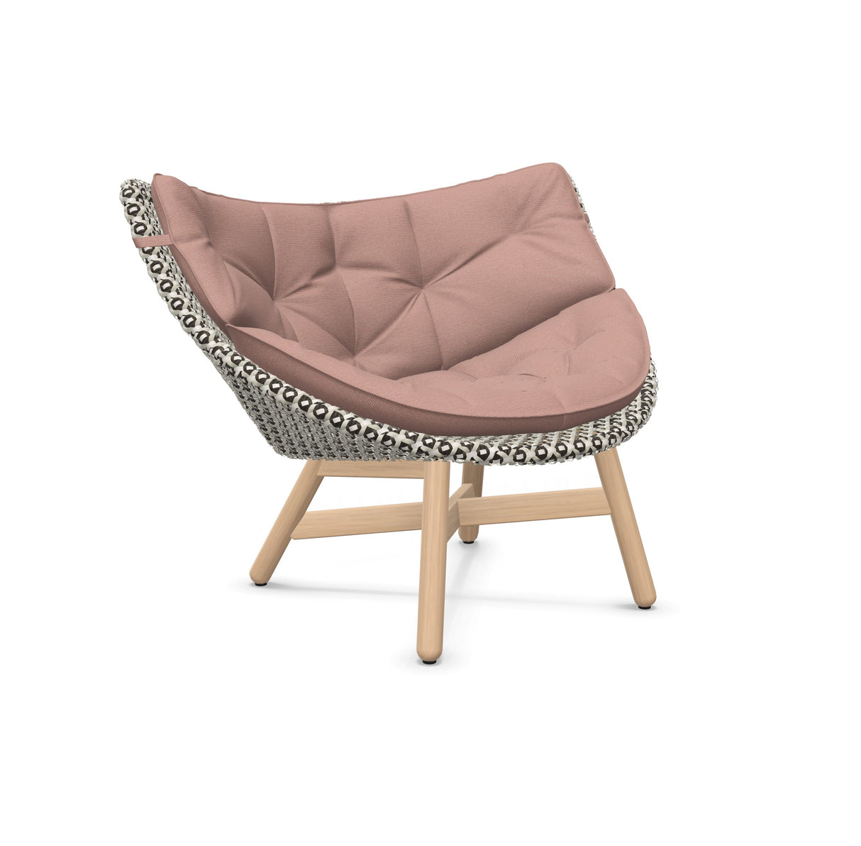 DEDON MBRACE Lounge Sessel Teak Gestell - Geflecht Pepper