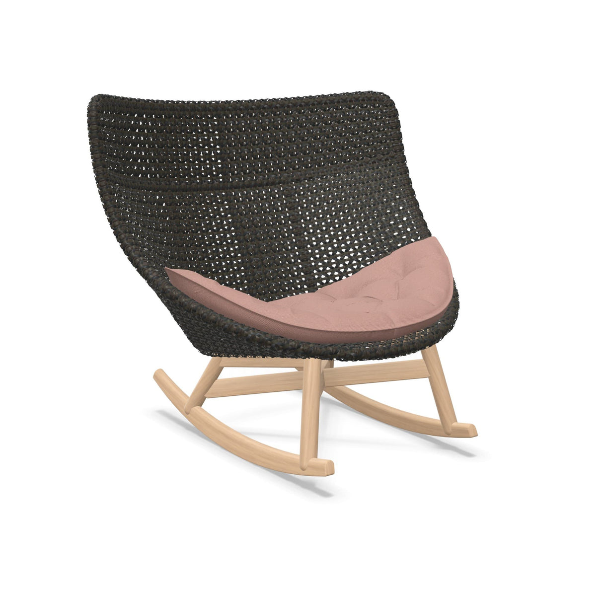 DEDON MBRACE Schaukelstuhl Teak Gestell - Geflecht Arabica