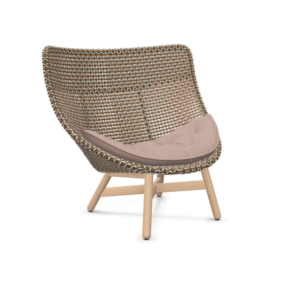 DEDON MBRACE Hochlehner Teak Gestell - Geflecht Chestnut