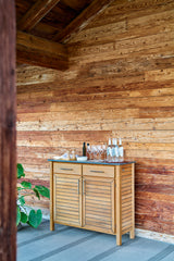 Weishäupl - Deck - Hochschrank - 2 Schübe & 1 Fachboden, mit Granitplatte matt, dunkelgrau