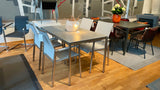 Solpuri Tischgruppe - Classic stainless steel  Dining Tisch mit 4 Dance Stühlen