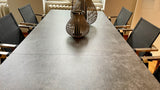 Solpuri Tischgruppe - Classic stainless steel Ausziehtisch mit 6 Allure Freischwingern
