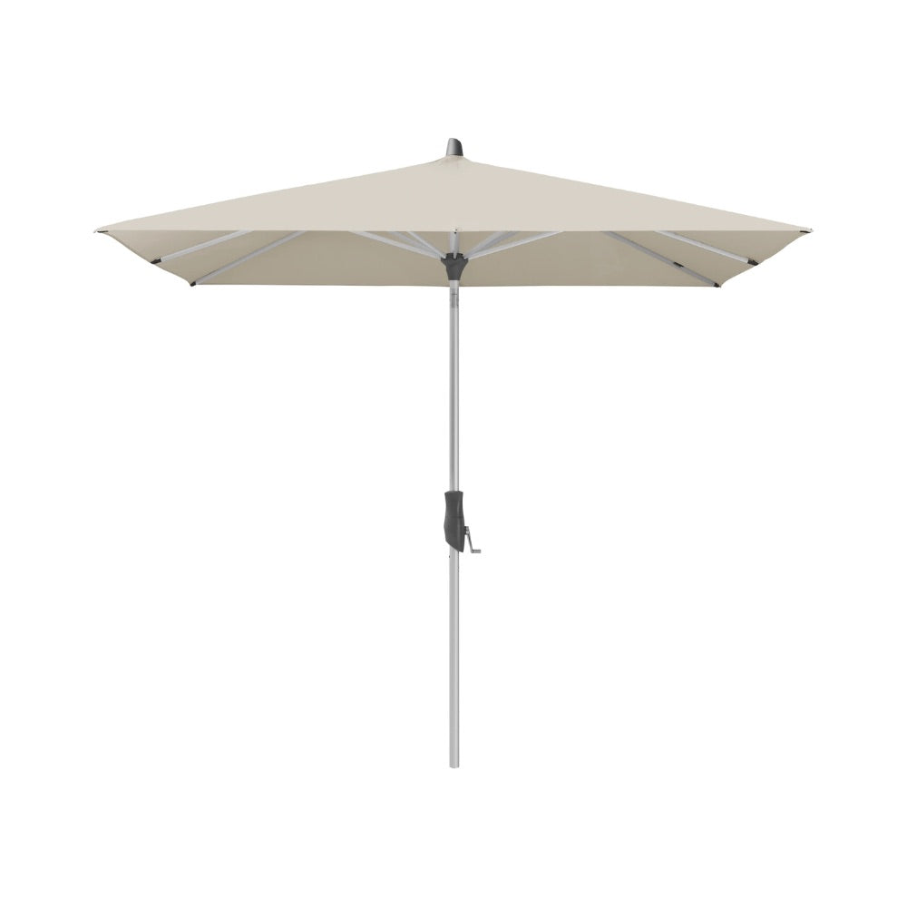 Glatz ALU-TWIST Sonnenschirm, Gestell Aluminium natureloxiert - quadratisch