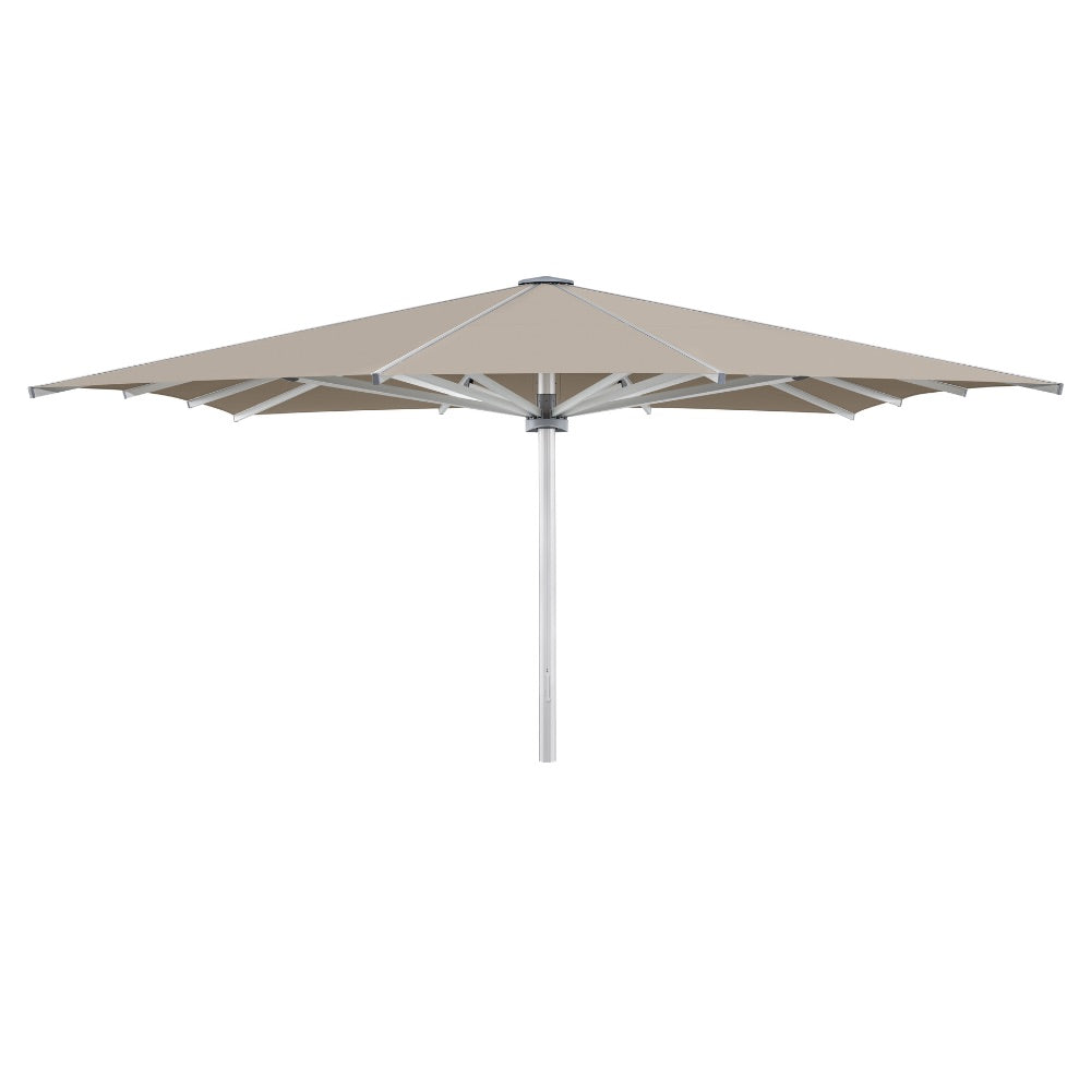 Glatz Großschirm - PALAZZO Royal/E, Gestell Aluminium natureloxiert, 500 x 500 cm - 700 x 700 cm, mit Kurbel - quadratisch