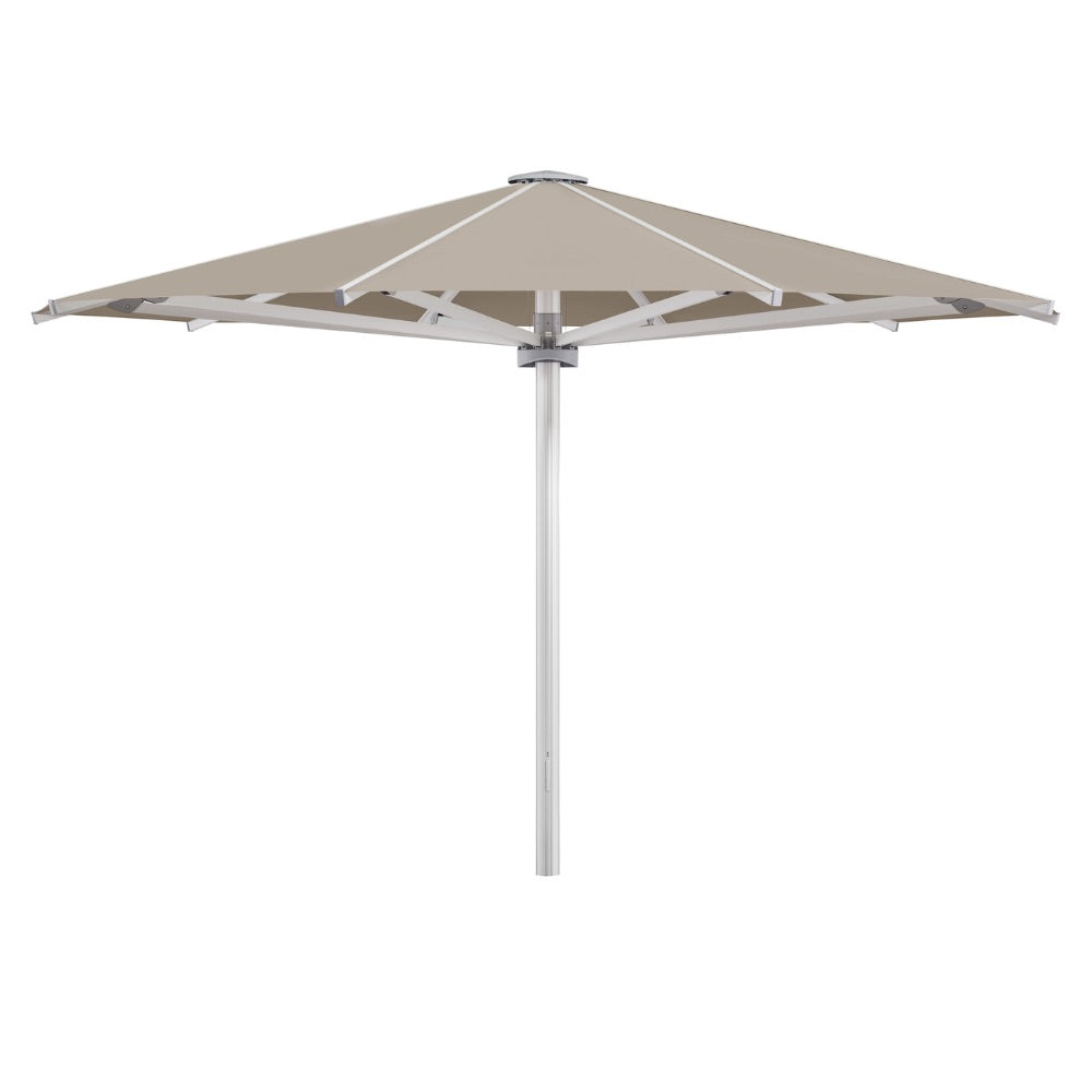 Glatz Großschirm - PALAZZO Royal/E, Gestell Aluminium natureloxiert, Ø 500 cm - Ø 800 cm, mit Kurbel rund