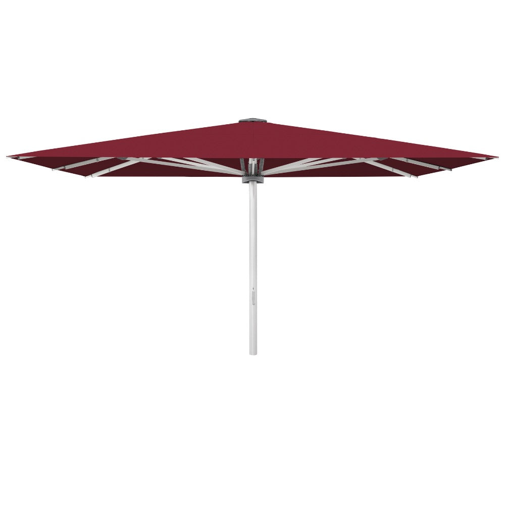 Glatz Großschirm - PALAZZO Style/E, Gestell Aluminium natureloxiert, mit Kurbel - quadratisch