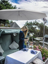 Glatz PENDALEX P+ Sonnenschirm, Gestell Aluminium natureloxiert - rechteckig
