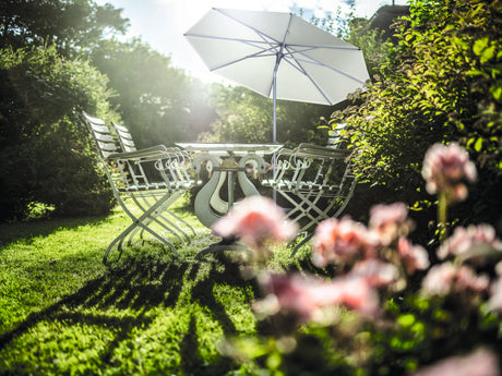 Glatz ALU-SMART Sonnenschirm, Gestell Aluminium natureloxiert- quadratisch