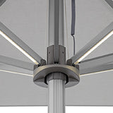 Glatz Großschirm - PALAZZO Noblesse/E, Gestell Aluminium natureloxiert, mit Kurbel - quadratisch