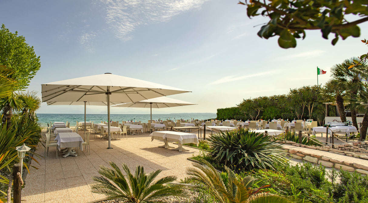 Glatz Großschirm - PALAZZO Noblesse/E, Gestell Aluminium natureloxiert, ohne Motor - rund