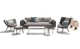DEDON MBRACE Lounge Sessel Teak Gestell - Geflecht Pepper