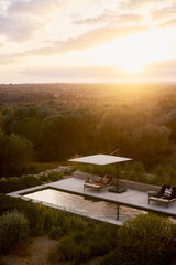 Glatz VITA Sfera Ampelschirm, Gestell Aluminium, seidengrau oder anthrazit pulverbeschichtet, Ø 375 cm