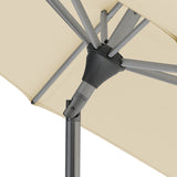Glatz ALU-TWIST Sonnenschirm, Gestell Aluminium natureloxiert - quadratisch