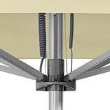 Glatz Großschirm - PALAZZO Style/E, Gestell Aluminium natureloxiert, mit Motor - quadratisch